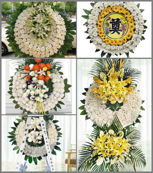 四川成都龙泉驿区万兴乡公平村花圈速递